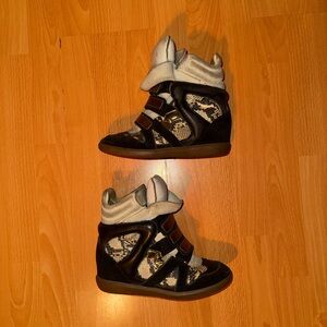 Isabel Marant Python Skin Wedge Shoes